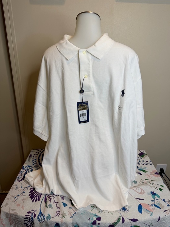 Polo Ralph Lauren Other - Polo by Ralph Lauren Men's White Pique Polo with Navy Pony